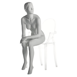 alanis maniquí mujer sentado esculpido