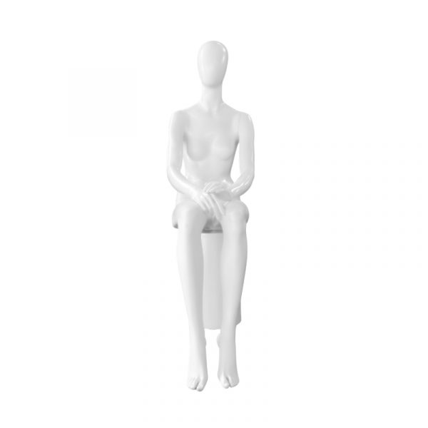 maniquí sentada abstracta mujer