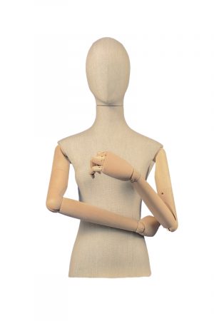 BUSTO TAILOR de sastre forrado en tela con brazos articulados para confección de ropa