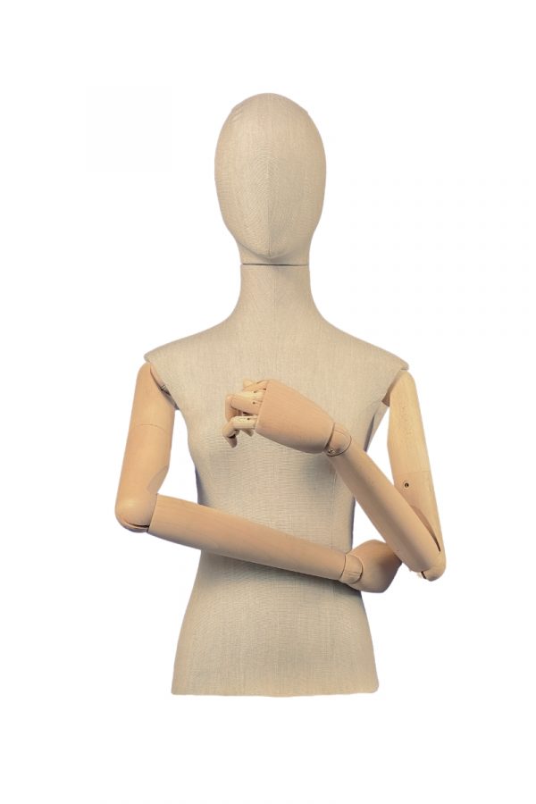 BUSTO TAILOR de sastre forrado en tela con brazos articulados para confección de ropa